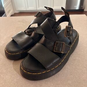 Dr. Martens Black Leather Sandals